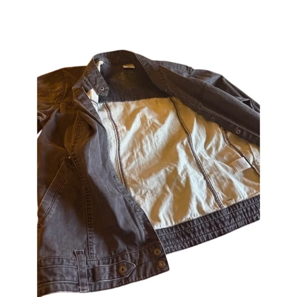Columbia Sportswear XCO Women's XL Grey/Black Denim Jacket Mandarin Collar